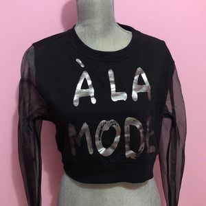 Sweater with Organza sleeves